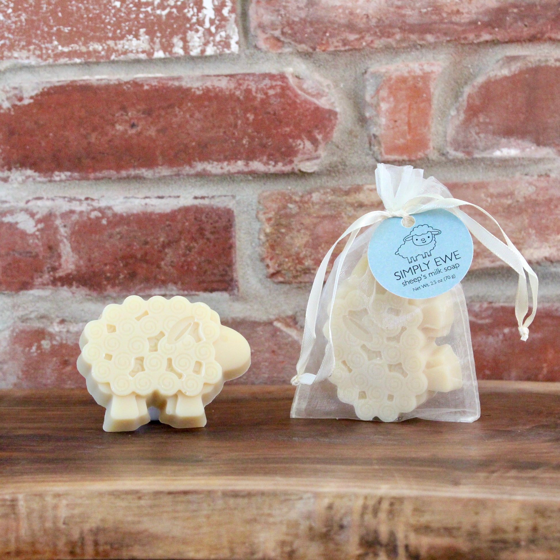 Sheep-shaped Simply Ewe sheep's milk soap.